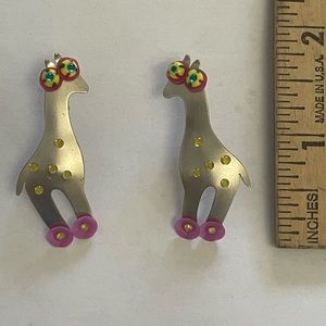 Vintage 1980s Sterling Silver Artisan Earrings